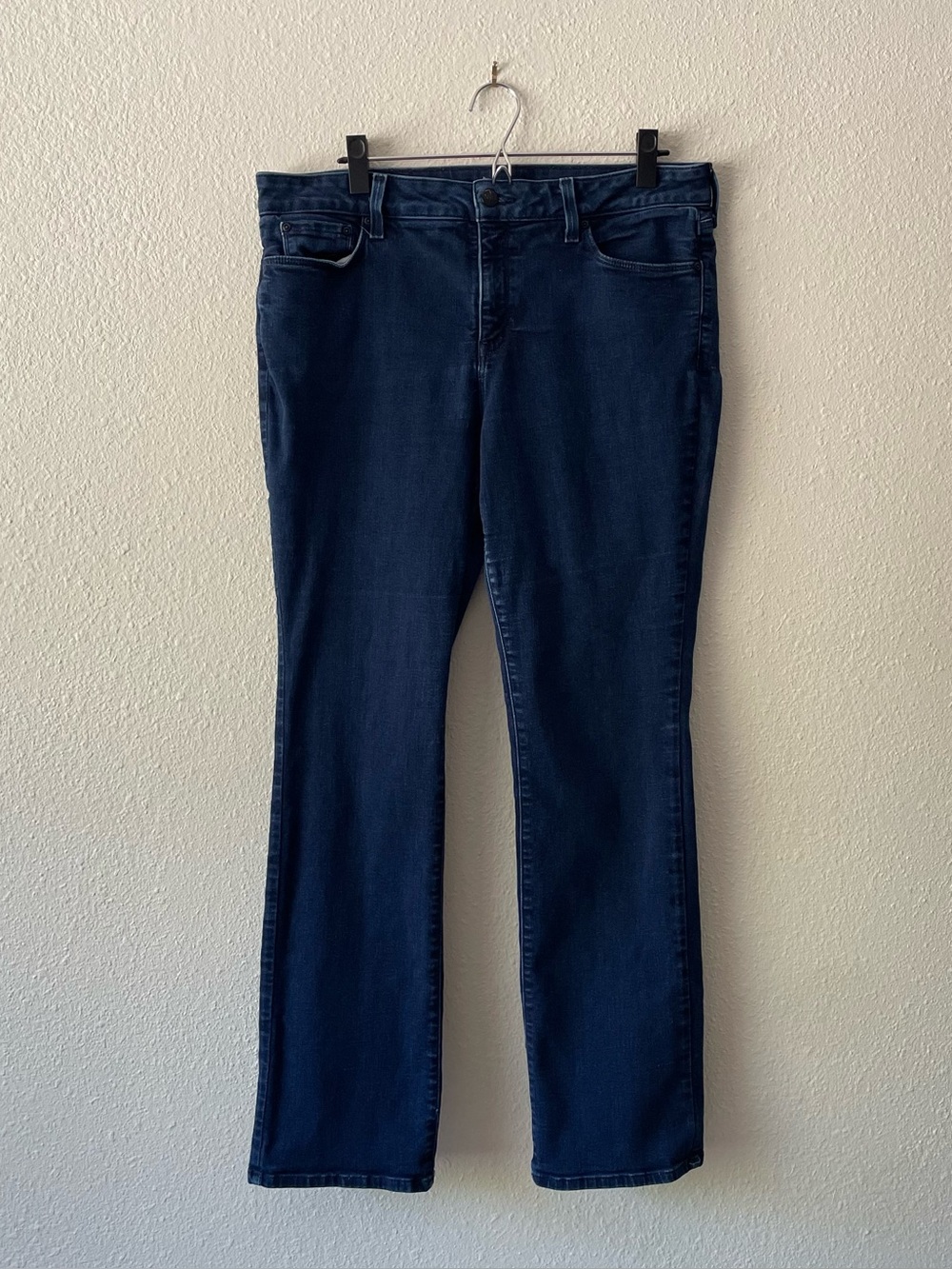NYDJ Marilyn Straight Jeans Women’s 16 Lift Tuck Dark Wash Stretch 31” Inseam